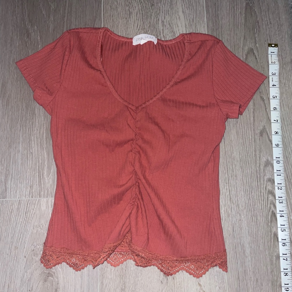 Orange pink top